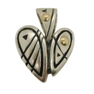 John Atencio Solar Adore Sterling Silver & 18K Gold Heart Penant